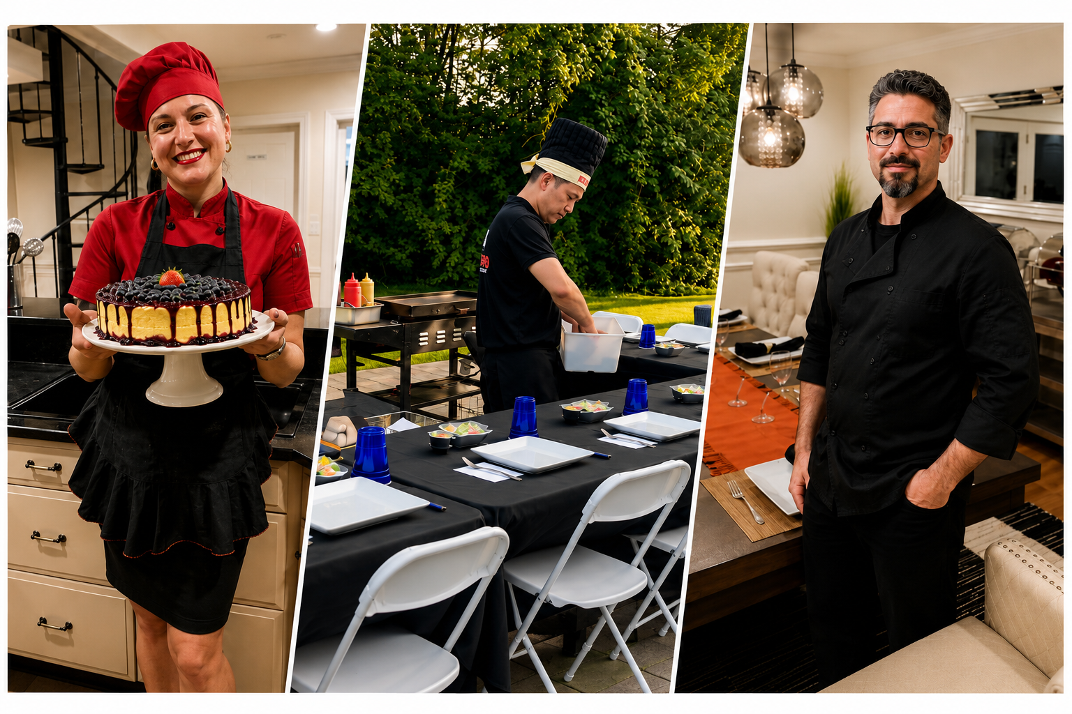 Private chefs providing customized dining experiences at The Estate at Rebecca’s Fountain in Niskayuna, New York.